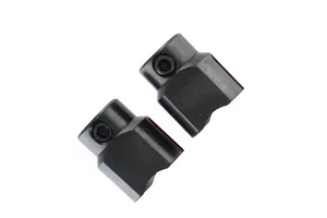 Traxxas 2.2/3.0" Off Road Tyres on Satin Chrome/Red Rims - Glued Wheels 2Pcs