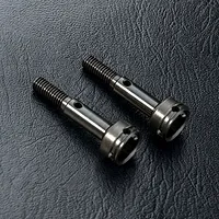 Traxxas 2.2/3.0" Off Road Tyres on Satin Chrome/Red Rims - Glued Wheels 2Pcs
