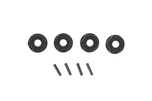 Traxxas 2.2/3.0" Off Road Tyres on Satin Chrome/Red Rims - Glued Wheels 2Pcs