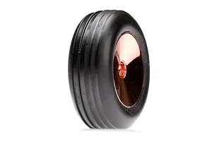 Traxxas 2.2/3.0" Off Road Tyres on Satin Chrome/Red Rims - Glued Wheels 2Pcs
