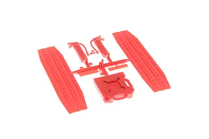 Traxxas 2.2/3.0" Off Road Tyres on Satin Chrome/Red Rims - Glued Wheels 2Pcs