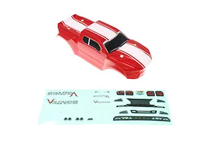 Traxxas 2.2/3.0" Off Road Tyres on Satin Chrome/Red Rims - Glued Wheels 2Pcs