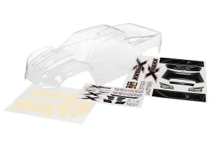 Body, X-Maxx® (clear, trimmed, requires painting)/ window masks/ decal sheet