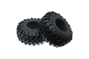 Traxxas 2.2/3.0" Off Road Tyres on Satin Chrome/Red Rims - Glued Wheels 2Pcs