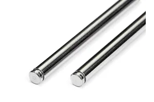 Traxxas 2.2/3.0" Off Road Tyres on Satin Chrome/Red Rims - Glued Wheels 2Pcs