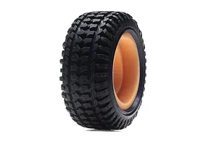 Traxxas 2.2/3.0" Off Road Tyres on Satin Chrome/Red Rims - Glued Wheels 2Pcs