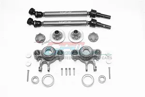 ALUMINUM UPGRADE SET (CVD, FRONT/REAR KNUCKLE ARMS, WHEEL HEX CLAW+WHEEL LOCK) -26PC SET					
 ER100 - GREY SILVER