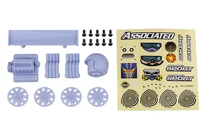 Traxxas 2.2/3.0" Off Road Tyres on Satin Chrome/Red Rims - Glued Wheels 2Pcs