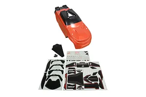 Traxxas 2.2/3.0" Off Road Tyres on Satin Chrome/Red Rims - Glued Wheels 2Pcs