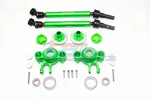 ALUMINUM UPGRADE SET (CVD, FRONT/REAR KNUCKLE ARMS, WHEEL HEX CLAW+WHEEL LOCK) -26PC SET					
 ER100 - GREEN