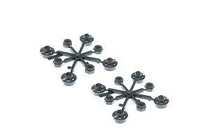 Traxxas 2.2/3.0" Off Road Tyres on Satin Chrome/Red Rims - Glued Wheels 2Pcs
