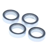 Traxxas 2.2/3.0" Off Road Tyres on Satin Chrome/Red Rims - Glued Wheels 2Pcs