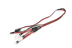 Traxxas 2.2/3.0" Off Road Tyres on Satin Chrome/Red Rims - Glued Wheels 2Pcs