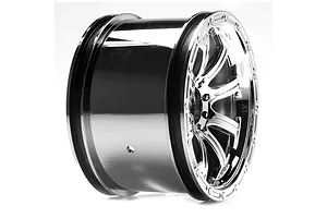 Traxxas 2.2/3.0" Off Road Tyres on Satin Chrome/Red Rims - Glued Wheels 2Pcs