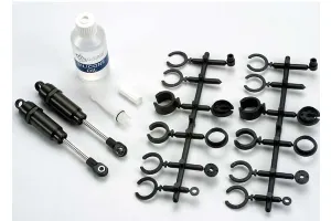 Big Bore shocks (long) (hard-anodized & PTFE-coated T6 aluminum) (assembled with TiN shafts) w/o springs (front) (2)