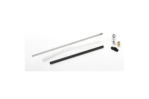Camber links, front (TUBES charcoal gray-anodized, 7075-T6 aluminum, stronger than titanium) (2) (assembled with rod ends and hollow balls)/ aluminum wrench (1)