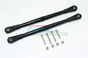 ALUMINUM ADJUSTABLE REAR UPPER CHASSIS LINK TIE RODS-10PC SET SB014 - BLACK