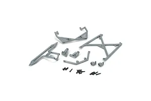 Traxxas 2.2/3.0" Off Road Tyres on Satin Chrome/Red Rims - Glued Wheels 2Pcs