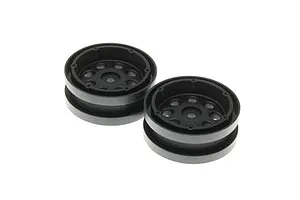 Traxxas 2.2/3.0" Off Road Tyres on Satin Chrome/Red Rims - Glued Wheels 2Pcs