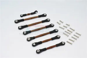 SPRING STEEL COMPELTED TIE ROD - 7PCS SET (FOR SLASH 4X4 LOW-CG 68086-21 VERSION) SSLA160LCG - BLACK
