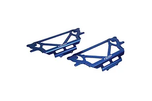 Traxxas 2.2/3.0" Off Road Tyres on Satin Chrome/Red Rims - Glued Wheels 2Pcs