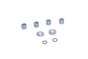 Traxxas 2.2/3.0" Off Road Tyres on Satin Chrome/Red Rims - Glued Wheels 2Pcs