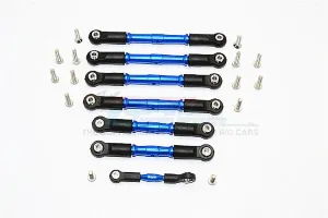 ALUMINIUM COMPLETED TIE ROD - 7PCS SET (FOR SLASH 4X4 LOW-CG 68086-21 VERSION) SLA160LCG - BLUE