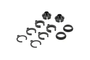 Traxxas 2.2/3.0" Off Road Tyres on Satin Chrome/Red Rims - Glued Wheels 2Pcs
