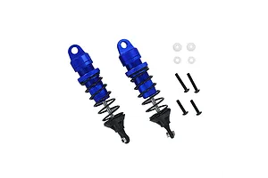 Traxxas 2.2/3.0" Off Road Tyres on Satin Chrome/Red Rims - Glued Wheels 2Pcs