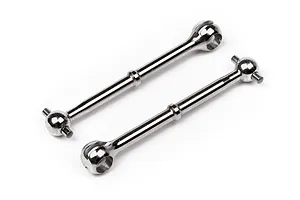 Traxxas 2.2/3.0" Off Road Tyres on Satin Chrome/Red Rims - Glued Wheels 2Pcs