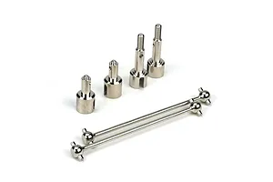 Traxxas 2.2/3.0" Off Road Tyres on Satin Chrome/Red Rims - Glued Wheels 2Pcs