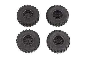 Axial 1.9 Black Rhino Primm Wheels, 12mm Hex, Black, 2pcs