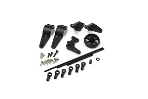 Caster blocks (c-hubs), extreme heavy duty, gray (left &amp; right)/ 3x26mm hinge pins (2)/ 3x15mm BCS (2) (for use with #9182 upgrade kit)