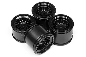 Axial 1.9 Black Rhino Primm Wheels, 12mm Hex, Black, 2pcs