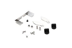 Camber links, front (TUBES charcoal gray-anodized, 7075-T6 aluminum, stronger than titanium) (2) (assembled with rod ends and hollow balls)/ aluminum wrench (1)