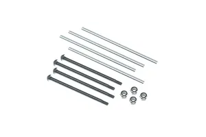Traxxas 2.2/3.0" Off Road Tyres on Satin Chrome/Red Rims - Glued Wheels 2Pcs