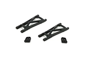 Toe links, front (TUBES gray-anodized, 7075-T6 aluminum, stronger than titanium) (2) (for use with #7895 X-MaxxWideMaxxsuspension kit)