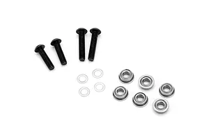 Traxxas 2.2/3.0" Off Road Tyres on Satin Chrome/Red Rims - Glued Wheels 2Pcs