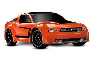 1/16 Ford® Mustang Boss 302 (brushed), fully assembled, Ready-To-Race®, with TQ™ AM radio system, Titan® 12T 550 motor, XL-2.5 electronic speed control, 7.2 volt NiMH battery & charger, and Officially Licensed painted body (2011)