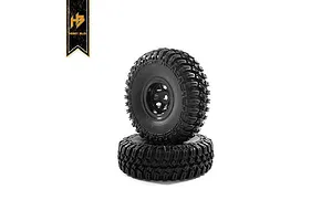 Traxxas 2.2/3.0" Off Road Tyres on Satin Chrome/Red Rims - Glued Wheels 2Pcs
