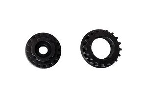 Traxxas 2.2/3.0" Off Road Tyres on Satin Chrome/Red Rims - Glued Wheels 2Pcs