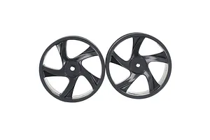 Traxxas 2.2/3.0" Off Road Tyres on Satin Chrome/Red Rims - Glued Wheels 2Pcs