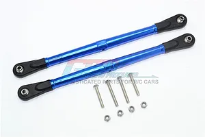 ALUMINUM ADJUSTABLE REAR UPPER CHASSIS LINK TIE RODS-10PC SET SB014 - BLUE