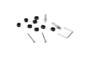Traxxas 2.2/3.0" Off Road Tyres on Satin Chrome/Red Rims - Glued Wheels 2Pcs