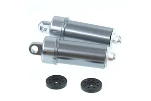Traxxas 2.2/3.0" Off Road Tyres on Satin Chrome/Red Rims - Glued Wheels 2Pcs
