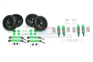 Traxxas 2.2/3.0" Off Road Tyres on Satin Chrome/Red Rims - Glued Wheels 2Pcs
