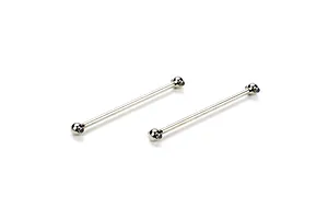 Traxxas 2.2/3.0" Off Road Tyres on Satin Chrome/Red Rims - Glued Wheels 2Pcs
