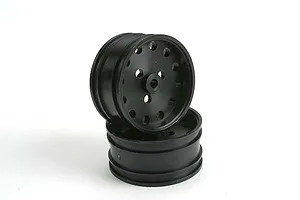 Traxxas 2.2/3.0" Off Road Tyres on Satin Chrome/Red Rims - Glued Wheels 2Pcs
