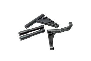 Traxxas 2.2/3.0" Off Road Tyres on Satin Chrome/Red Rims - Glued Wheels 2Pcs