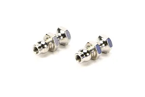 Traxxas 2.2/3.0" Off Road Tyres on Satin Chrome/Red Rims - Glued Wheels 2Pcs